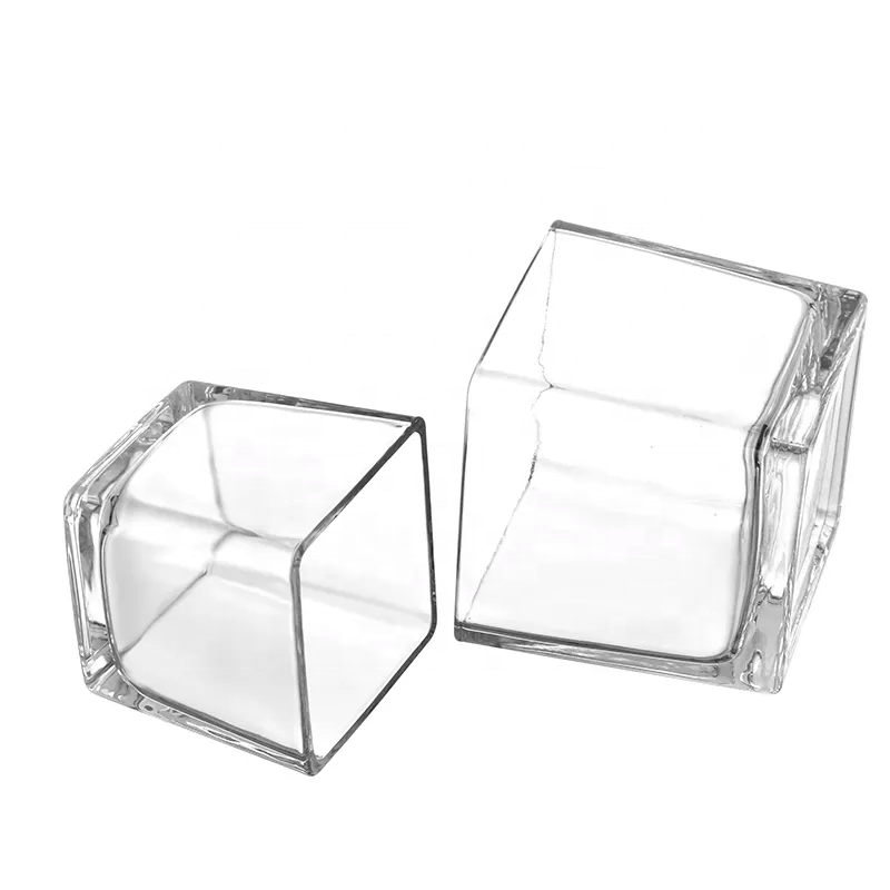 Custom Logo Glass Candlestick Clear Transfer Pure Glass Heat Treated Fully Tempered Lead Free Glass Stock