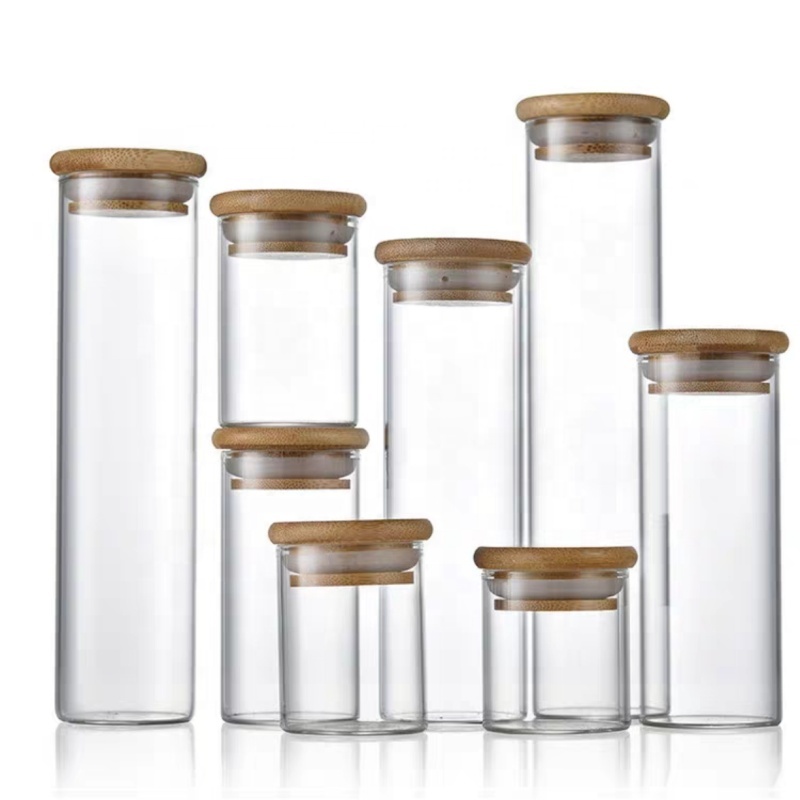 Diameter 37mm Empty Glass Transparent Clear Bottles With Cork Stopper Glass Vials Jars Packaging Bottles Test Tube