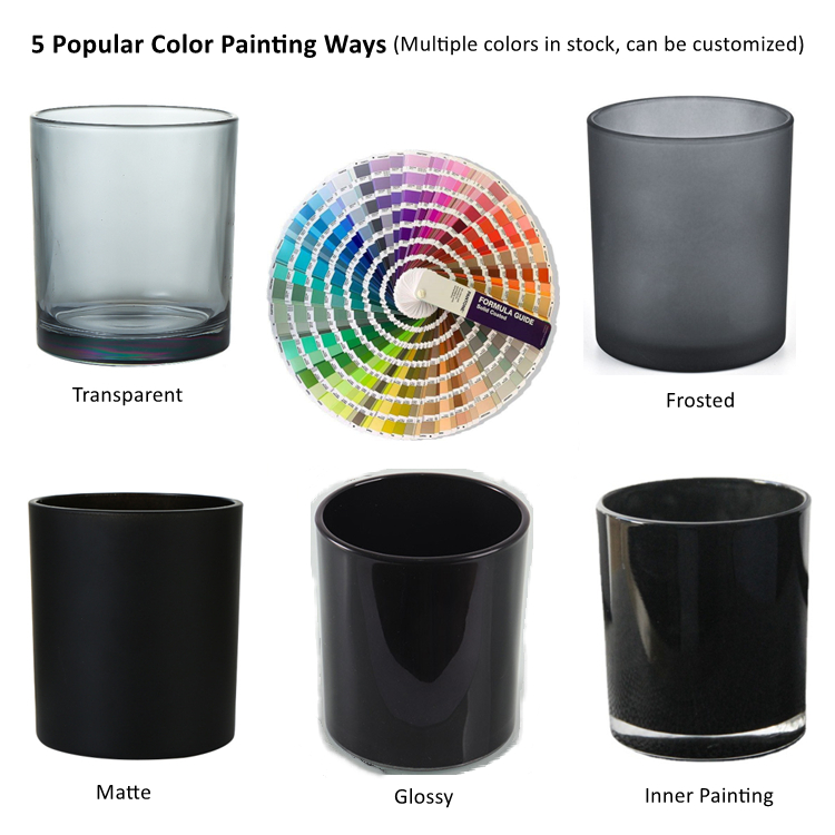 Wholesale Unique Custom Recycled New Luxury Cylinder Empty Borosilicate Clear Thick Glass Candle Jars With Lids for Candles