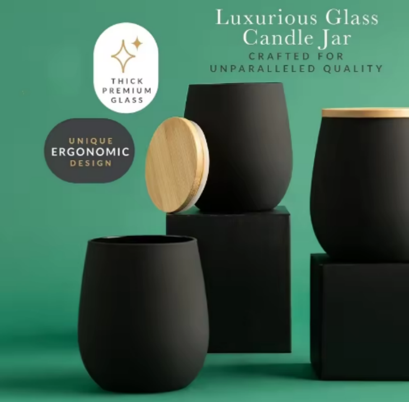 Eco-friendly Custom Printed Matte Glaze Cylinder Ceramic Coffee Nordic Kitchen Canister With Wood Lid