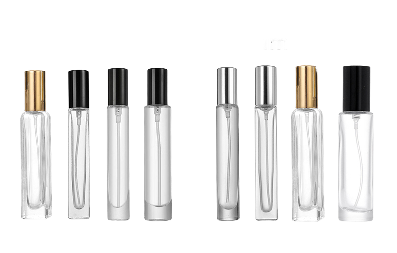 10 ml Spray Small Perfume Glass Bottle 3ml 5ml 10ml 15ml Screw Cap Clear Empty Square Perfume Room Spray Bottle