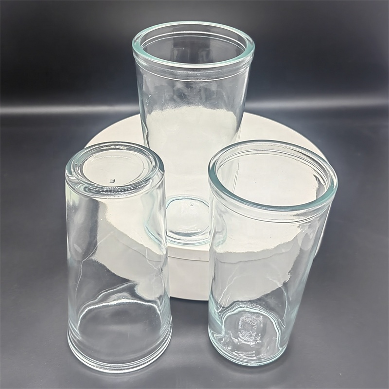 Candlestick Print for Church Prayers With Painted Design Glass Containers or Candles Holders