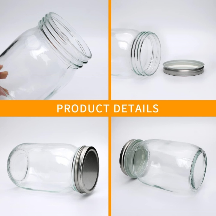 16 OZ Glass Mason Jars for Candle Making Mason Jar for Candles Home Decor Jar Candle