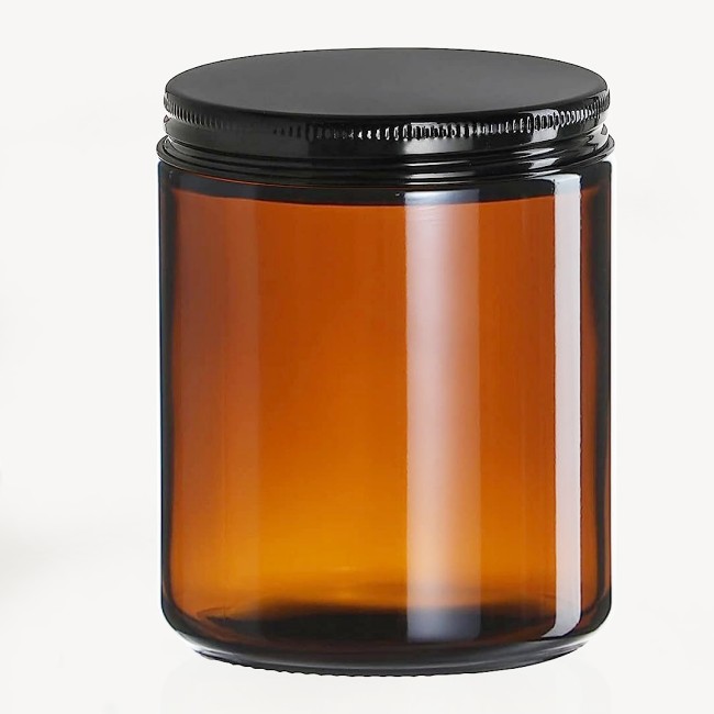 Luxury Bespoke Aromatherapy Essential Oil Soy Wax Candle in Amber Glass Jar