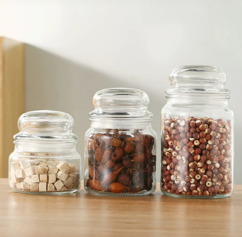 Wholesale Empty Candle Container Luxury Clear Glass Candle Jar With Lid 3oz 10oz 500ml
