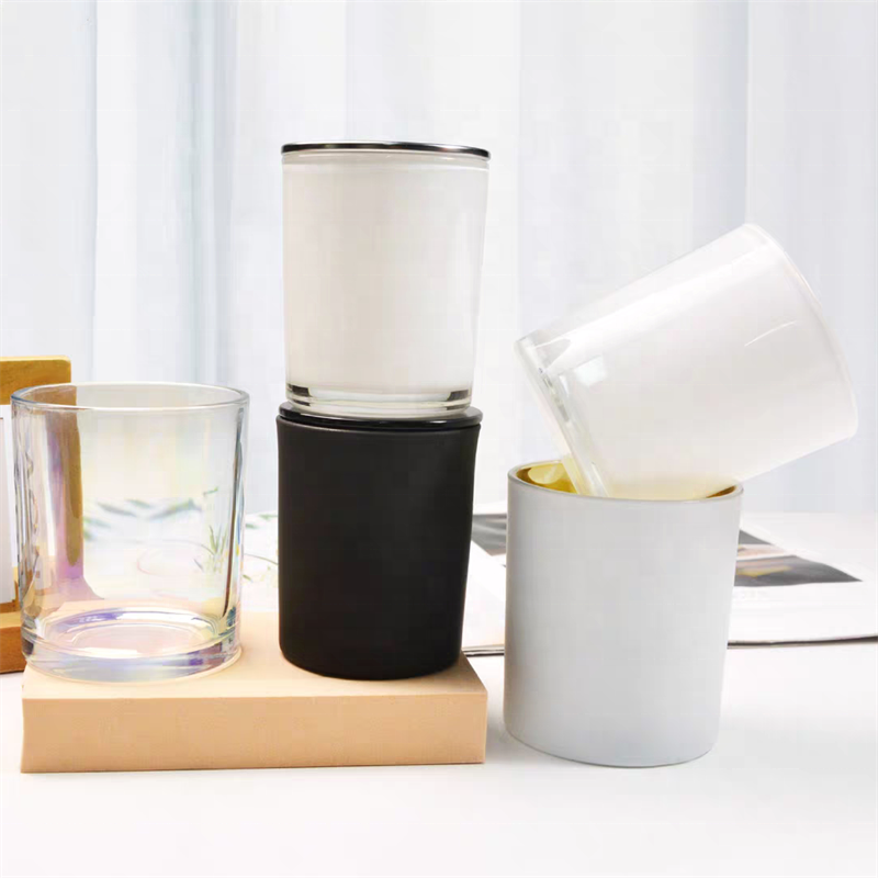 Low MOQ Wholesale Glass Candle Jars with Airtight Metal Lids, Customize Logo Empty Candle Jars for Making Candles