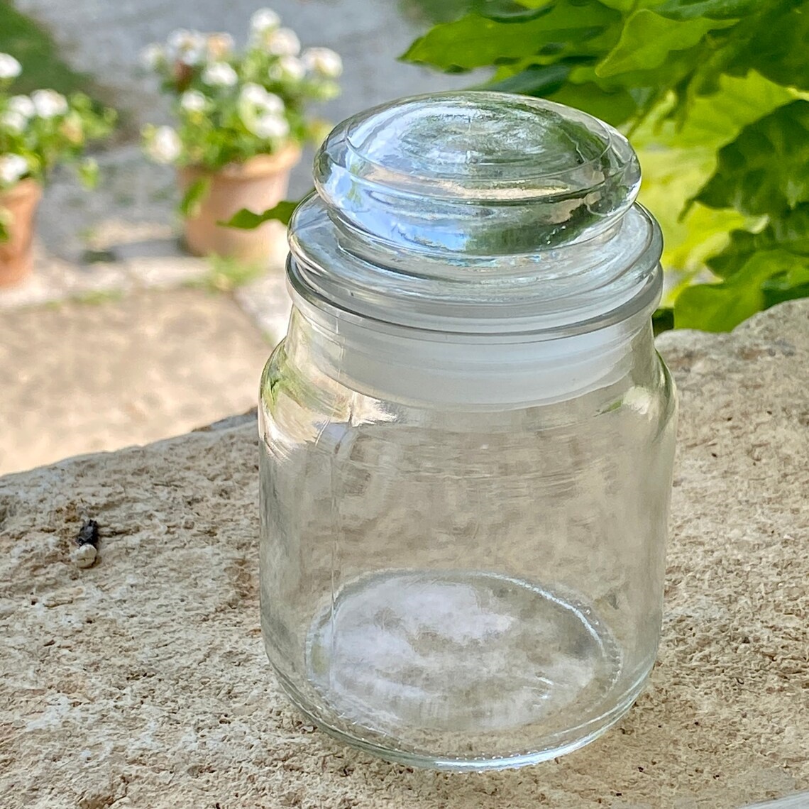 Small Clear Glass Jar With Lid for Candle Making, Storage, Crafts, Gift Jar