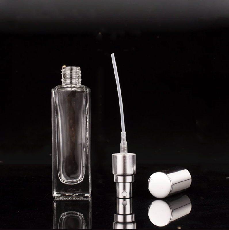 Custom Labels Box 5ml 10ml 15ml 30ml 50ml 100ml Empty Refillable Transparent Color Glass Rectangular Perfume Bottle