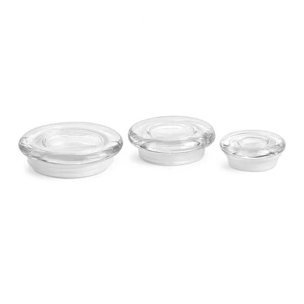 3oz 8oz 12 oz 90ml 240ml 360ml Clear Decorative Glass Candle Holder Jars With Glass Flat Pressed Lids