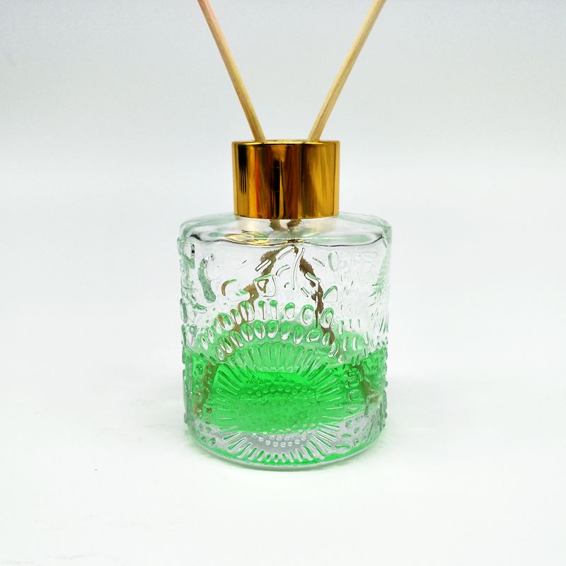 Wholesale 50Ml 100Ml 150Ml 200Ml Glass Reed Diffuser Bottle With Gold Cap Luxury Empty Glass Stick Bottle for Aroma Oil Diffuser