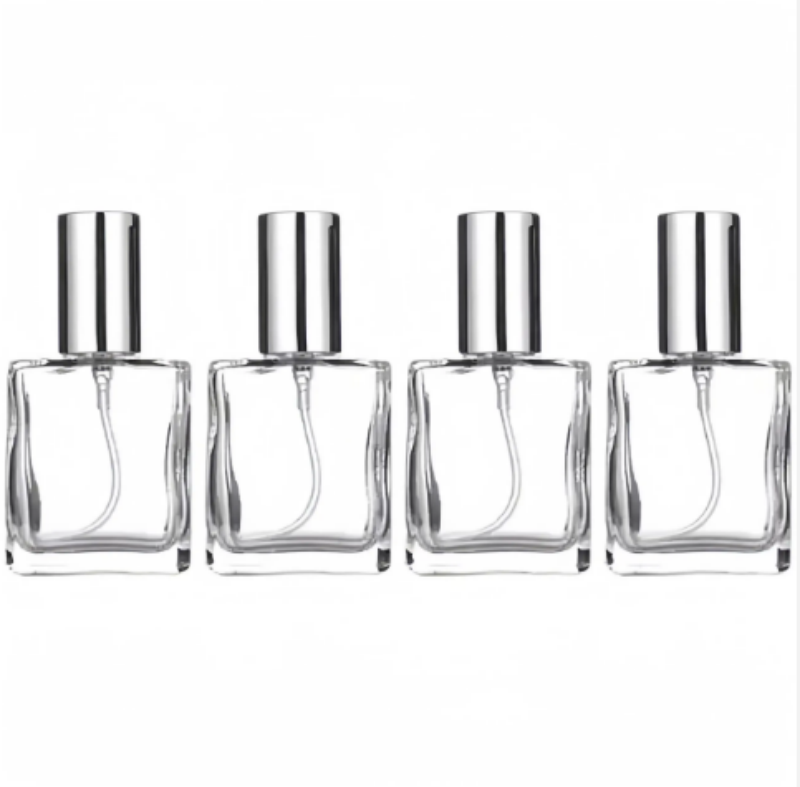 High Quality Luxury Square Design 30ml 50ml Glass Empty Customized Spray Perfume Bottle With Lid factory price