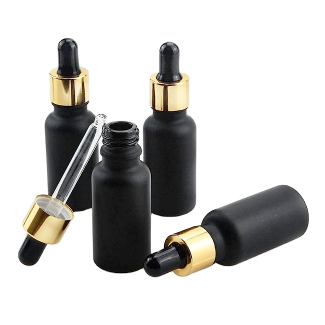 Customizable 5ml-100ml Glass Dropper Bottle in Amber Blue Clear Black Green for Essential Oils Cosmetics Mascara Wig Use