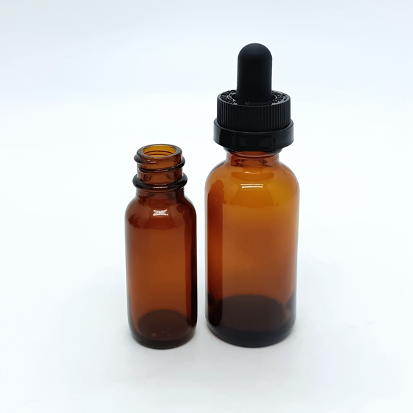 1/2oz 1oz 2oz Euro Dropper Bottle Child Resistant Essential Oil Glass Dropper With Black Polypropylene Cap.