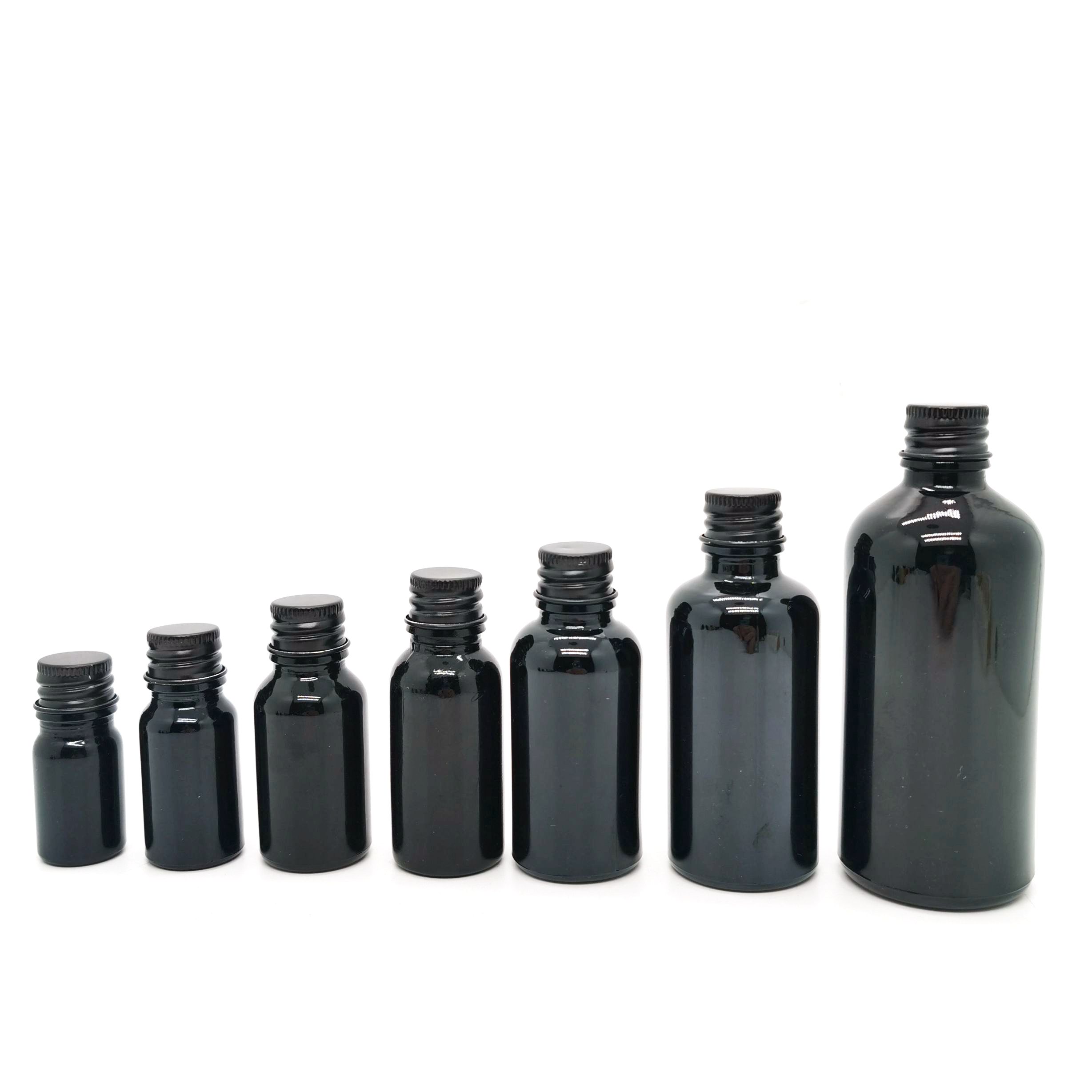 Wholesale Tempered Black Essential Oil Glass Dropper Bottle Empty 30ml Matte Black Glass Bottle With Dropper