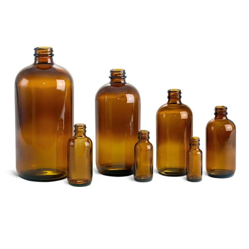 OEM Wholesale 120ml 4oz 0.5 oz 30 ml 2 oz 4 oz Amber Glass Essential Oil Glass Dropper Bottle With Black Plastic Dropper