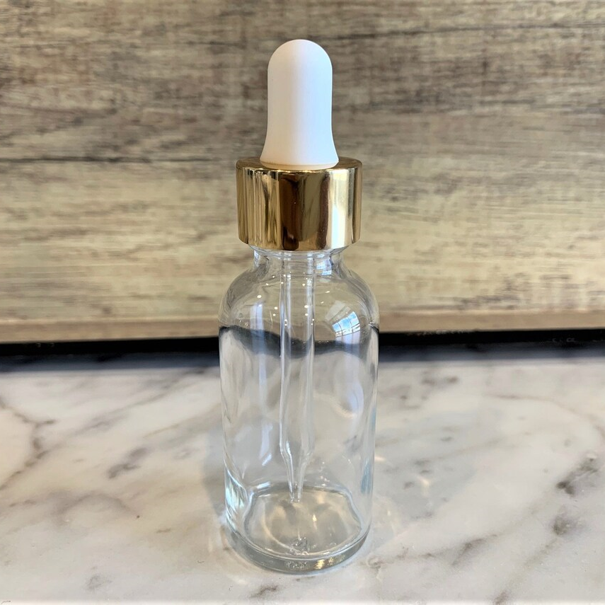 Essential Hair Oil Packaging 100ml 60ml 1oz 4 oz Clear Amber Boston Round Glass Eye Dropper Bottle With White Color Pipette Cap