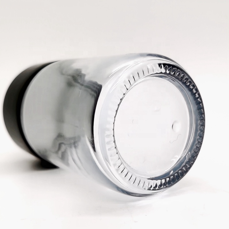 Custom Recyclable Glass Jar With Child Resistant Safety Dome Cap 60g 180ml 6oz Childproof Glass Jar for Flower Packaging