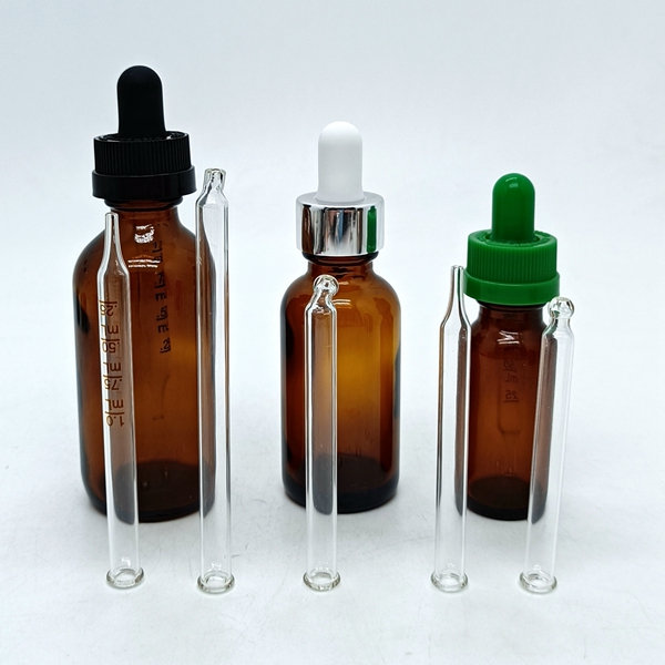 Dropper Oil Bottle China Factory 10ml 15ml 30ml 50ml 100ml Amber Glass Brush Bottle Empty Essential Oil Glass Bottles With Brush Cap Applicator