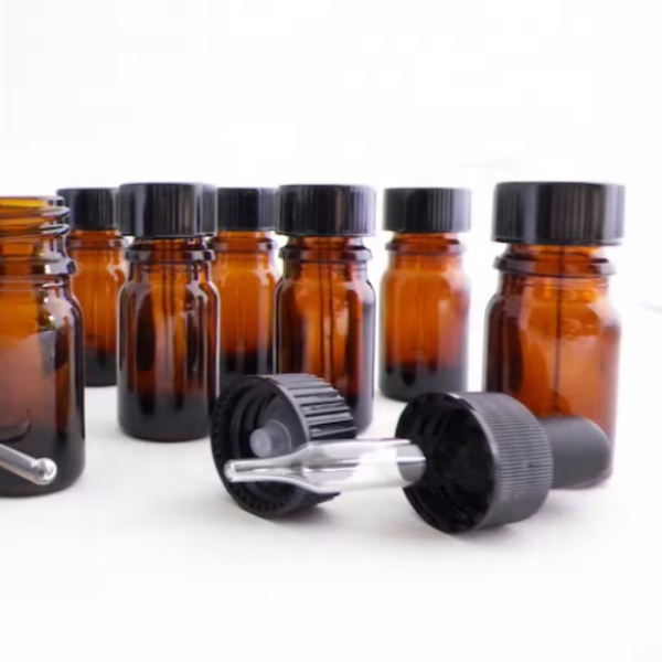 SMALL 5Ml GLASS DROPPER Top BOTTLEs. 1/6 Oz Amber Cute Mini Tincture, Aromatherapy, Essential Oils