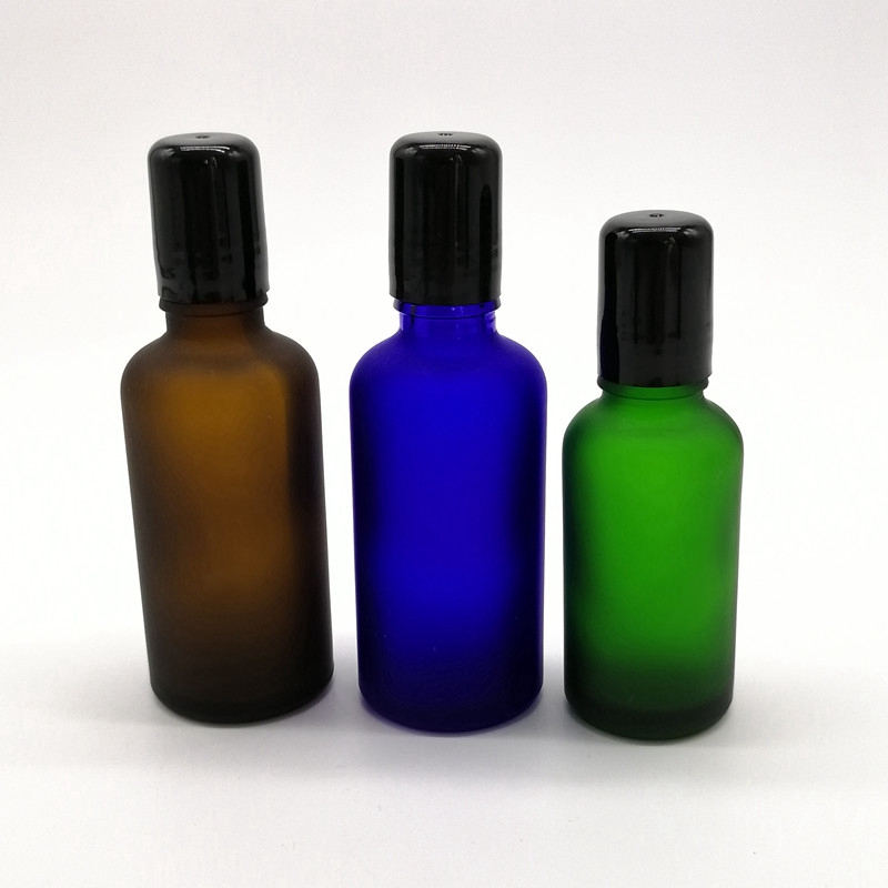 10ml Thick Glass Amber Roll on Bottles Empty Essential Oil Roller Bottles With Metal Roller Ball