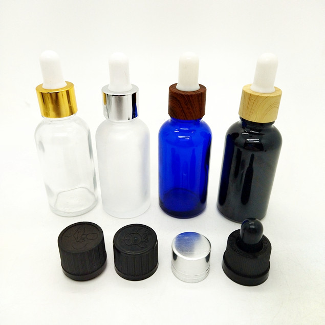 1oz  Glass Bottle, Black Color Dropper Bottle