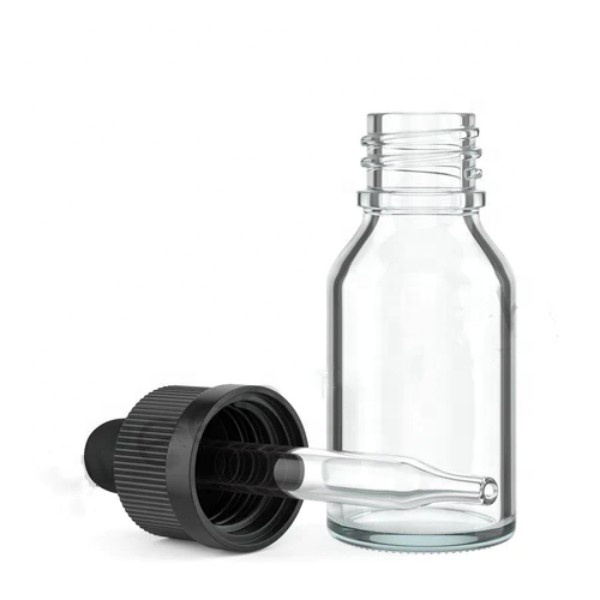 Clear Green Amber Blue 5ml-100ml Cosmetic Essential Oil Glass Bottles With Dropper for Serum Screen Printed Surface