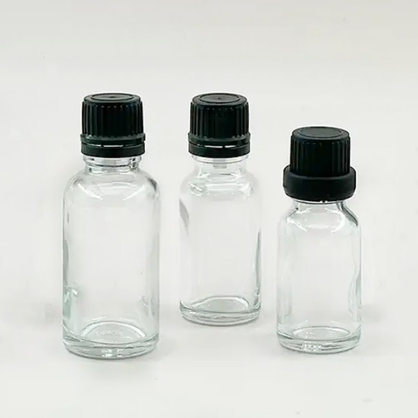Skin Care Cosmetic Container 15/30ml Clear Essence Dropper Glass Bottle Black Essential Oil Mascara Jars Screen Printing 5ml