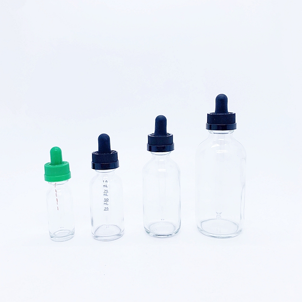 5ml 10ml Glass Clear/amber Essential Oil Bottle 30 ml 50ml Glass Dropper Bottle With Gold Cap for Aroma Perfume Oil Factory Price