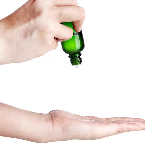 In Stock Empty Essential Oil Perfume Glass Bottle 1oz 2oz Green Color Glass Bottle for Essential Oil With Tamper Dropper Cap