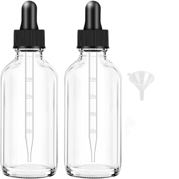 Wholesale Clear Transparent Empty Essential Oil Skin Care Massage Oil Glass Dropper Bottle 5ml 10ml 15ml 20ml 30ml 50ml 100ml