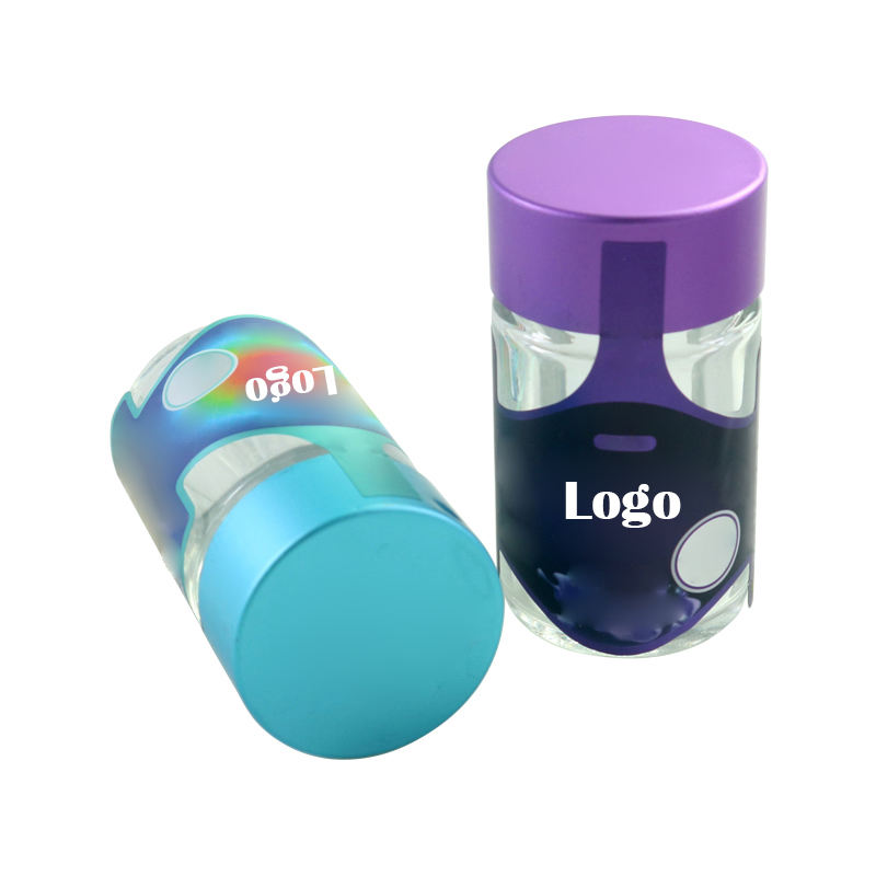 Cr Child Proof Baby Container With Custom Logo Labels Screw Air Tight Seal Smell Proof Storage Tube Jar