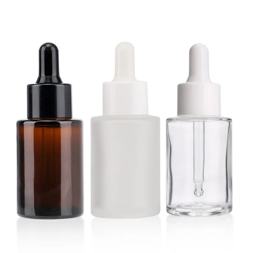 1 oz Small Glass Thick Dropper Pipette Bottles 30ml Leakproof Essential Oils Tincture Bottle Mini Travel Essentials Bottles