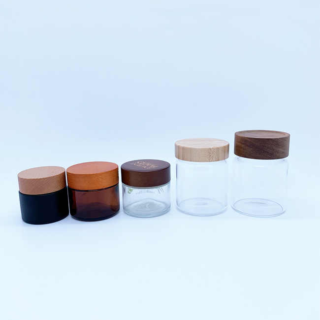 1oz 2oz  3oz 4oz clear Glass Jar Child Proof Jar Child Resistant Bottle Cream Jar With  Child Resistant Cap