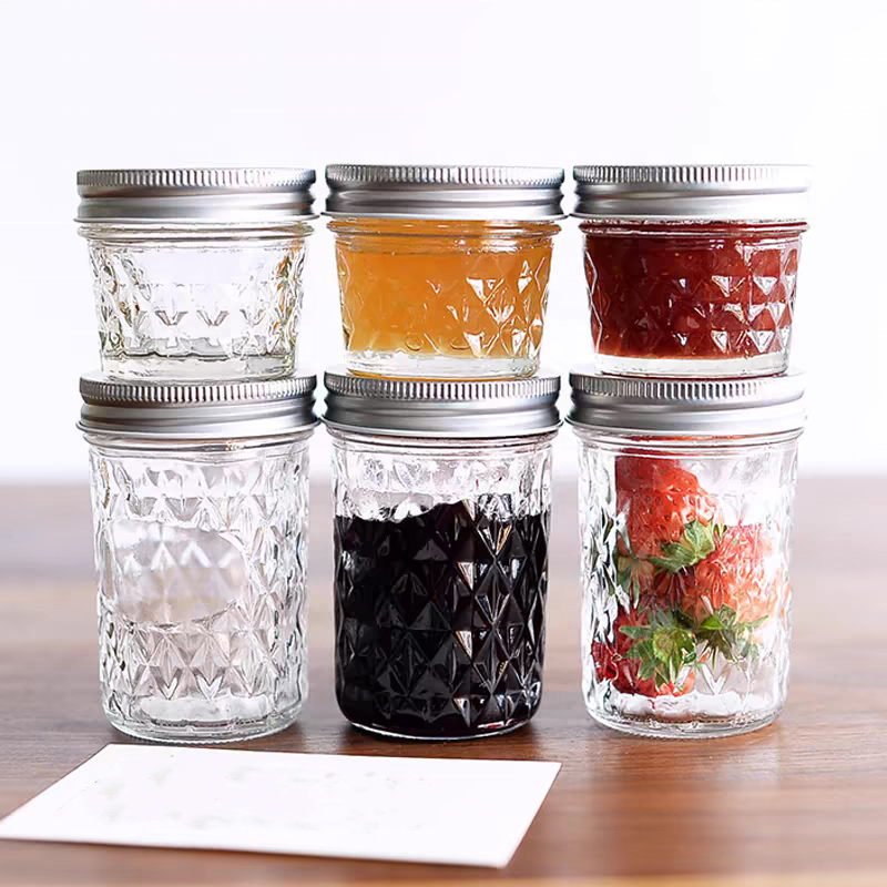 Customized Food Storage 16oz Mason Glass Jars Hot Sale Custom 150ml 300ml 500ml 1000ml Glass Jars With Lids