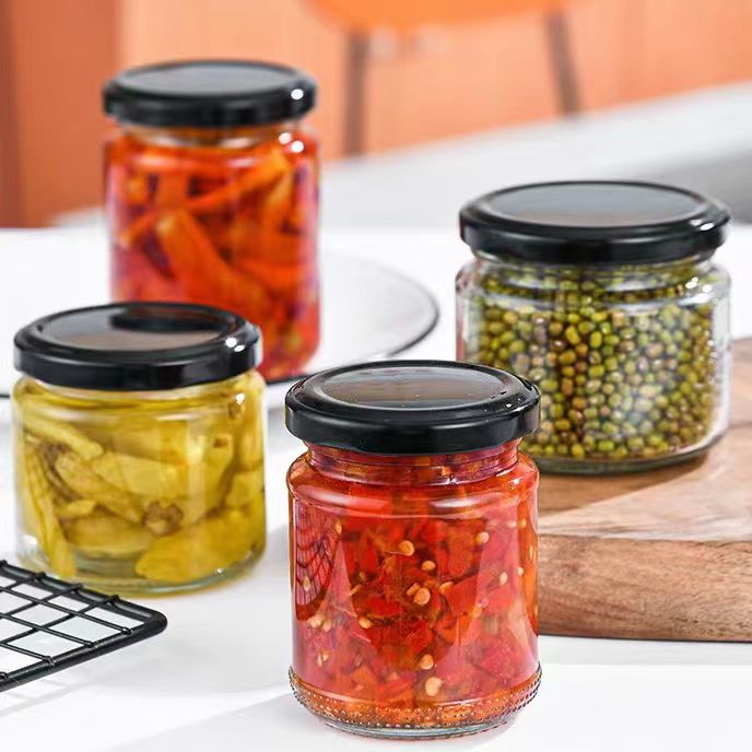 Hot Sale Factory 100ml 150ml 240ml 350ml 500ml 700ml Customize Chili Sauce Honey Jar Jam Glass Jars for Candy