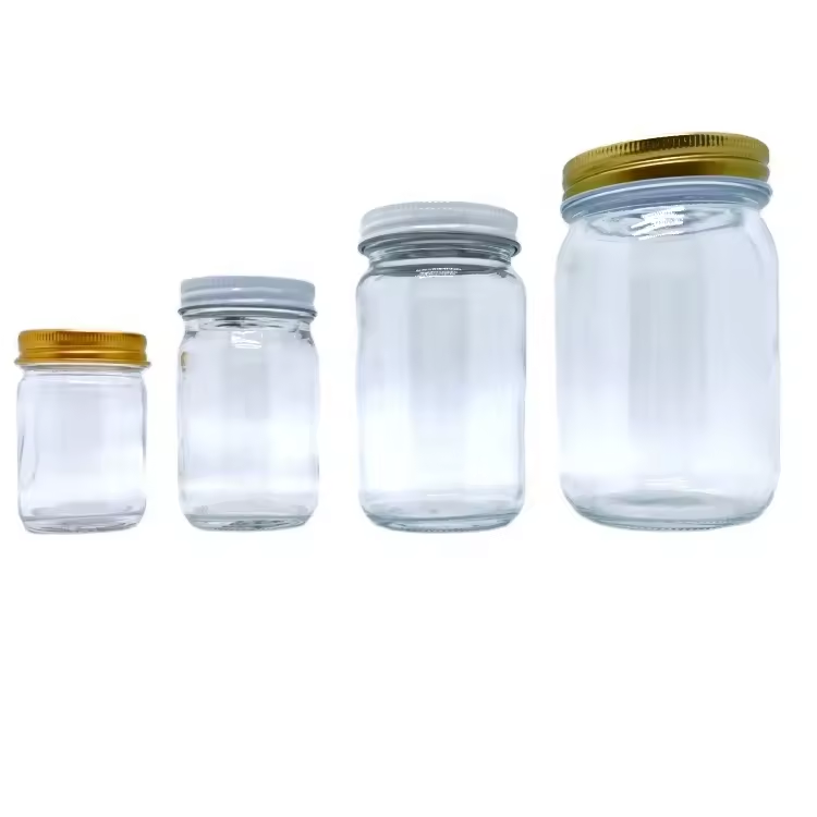 Customized Food Storage 16oz Mason Glass Jars Hot Sale Custom 150ml 300ml 500ml 1000ml Glass Jars With Lids