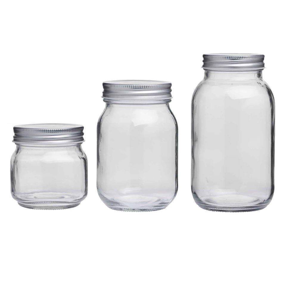 Wholesaler Mason Jars Food Storage Glass Mason Jars Kitchen Food Preservation Glass Jar With Metal Airtight Lids