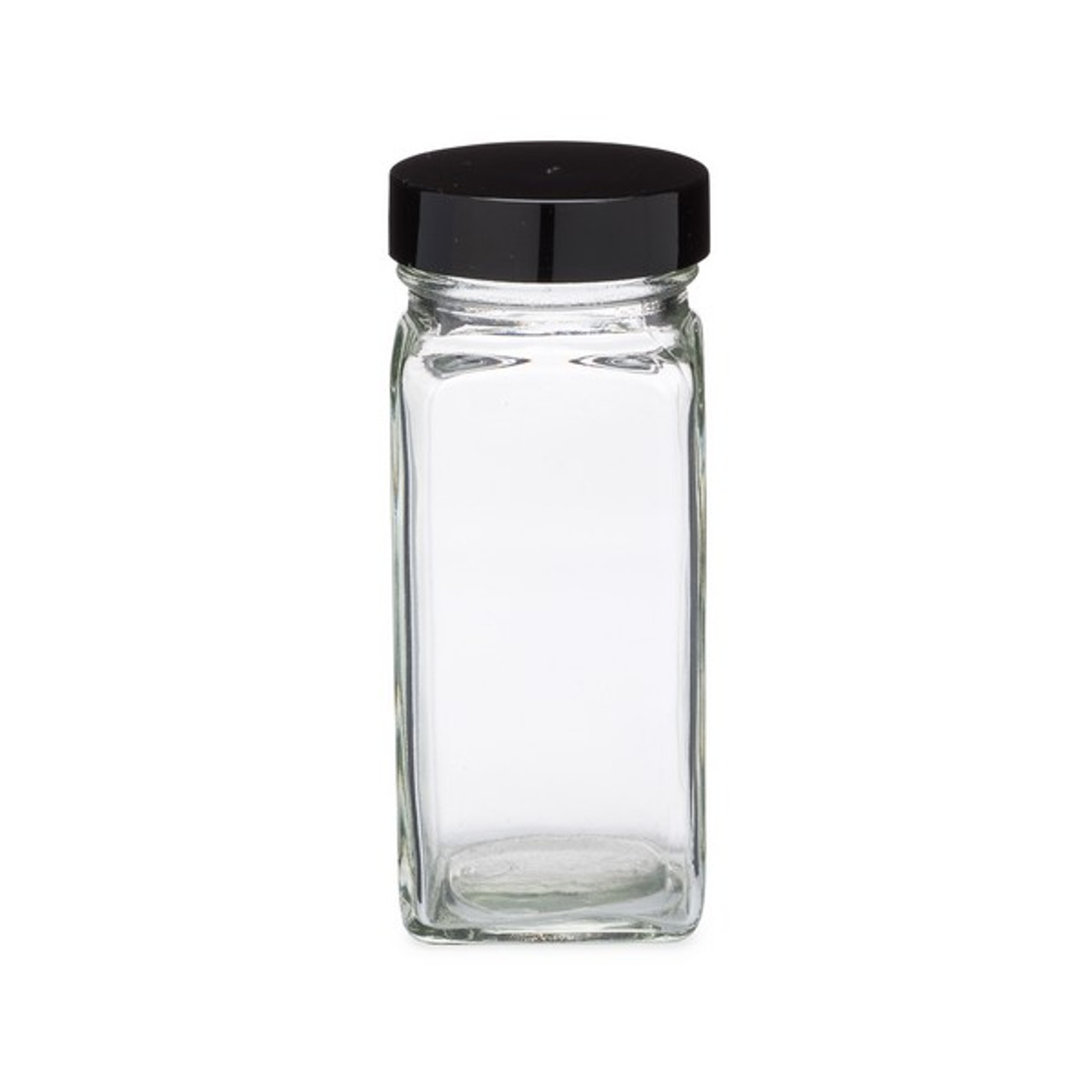 3OZ 6oz Recyclable Square Spice Glass Jar Set With Dual Closure Top One Side Has 3 Holes for Packaging Other Side Is Open