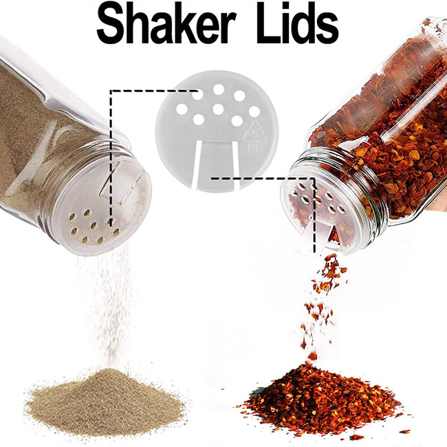 Hot Sell Packaging Small Glass Seasoning Container for Products Spices Storage Jar With Bamboo Lid Label Set