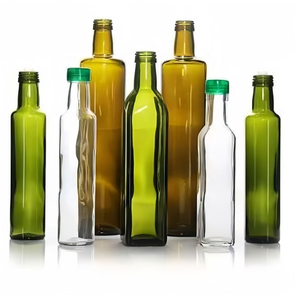 Wholesale Food Grade Custom Amber Dark Green Empty Olive Oil Bottle Glass for Olive Oil with Lid
