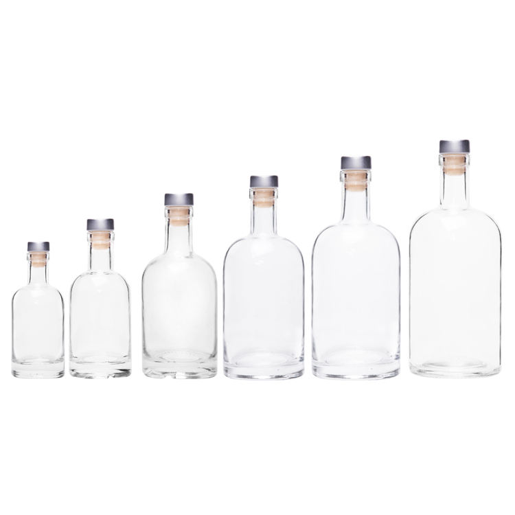 Wholesale 500ml 750ml Tequila Brandy Vodka Gin Rum Whiskey Liquor Glass Bottles