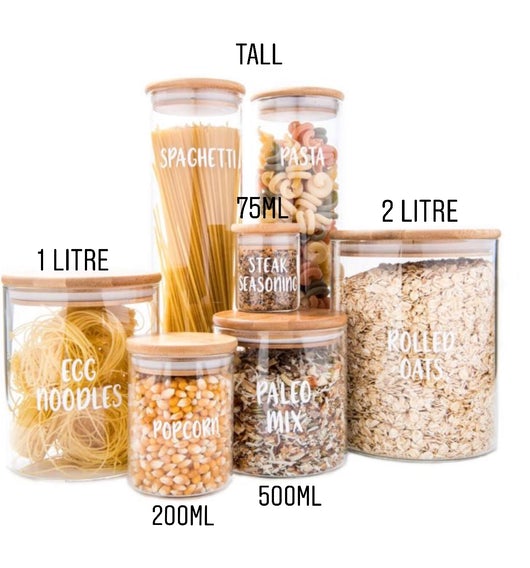 Factory Custom Tube Shaped Jar Custom Borosilicate Glass Food Storage Jars With Bamboo Lid