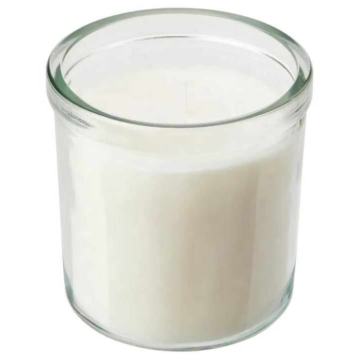 Vintage Clear Glass Candle Jar for DIY Unique Home Decor With Easy Open End and Screen Printing for Household Products