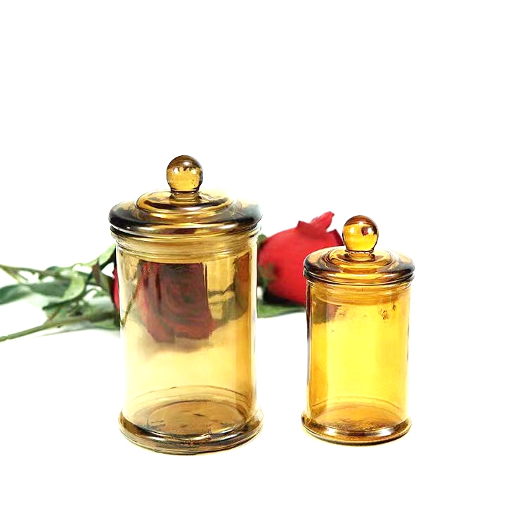 Custom Luxury Frosted Home Decoration Recyclable Candle Vessels Unique Empty Candle Jars Luxury  With Lids
