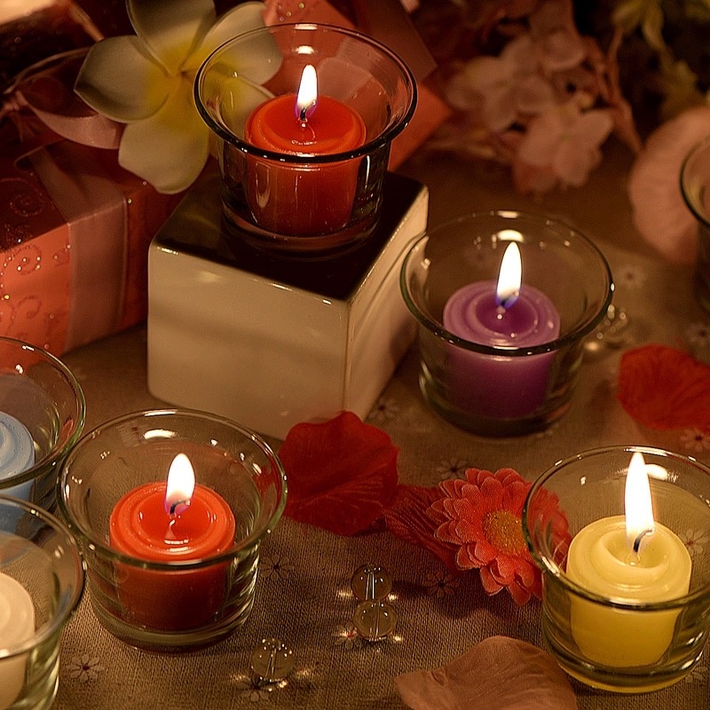 Clear Glass Votive Candle Holders Tealight Candle Holder Glass Candle Jars for Wedding Decoration