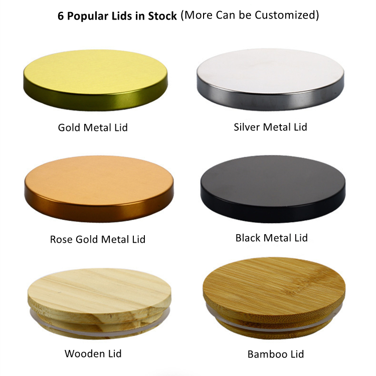 Ultra-low Shipping Cost Candle Jars With Lid and Box Packaging Glass Empty Custom Candle Jar Frosted Jars Luxury for Candle Make