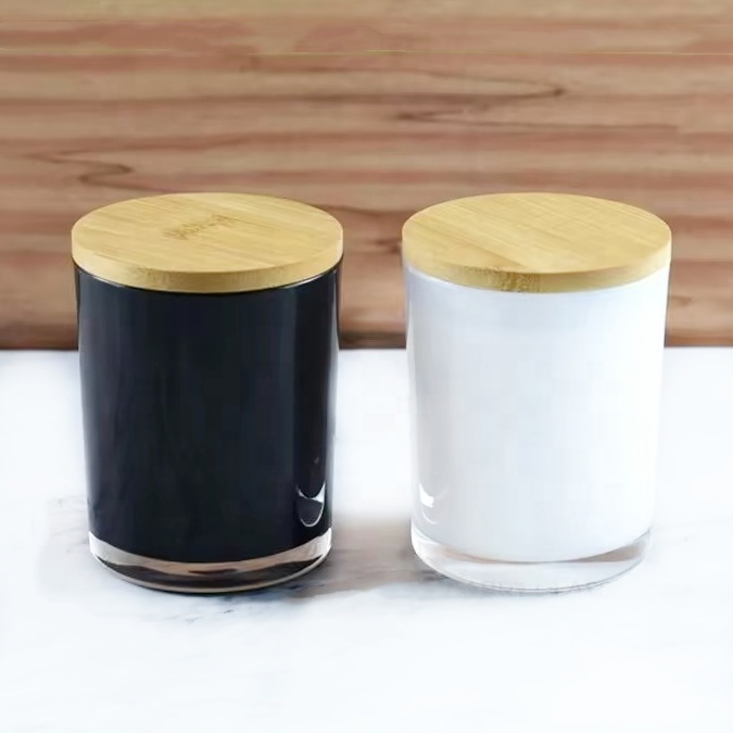 Wholesale Empty 200ml 220ml 300ml Clear Glass Candle Holder Soy Wax Glass Candle Jar With Lid