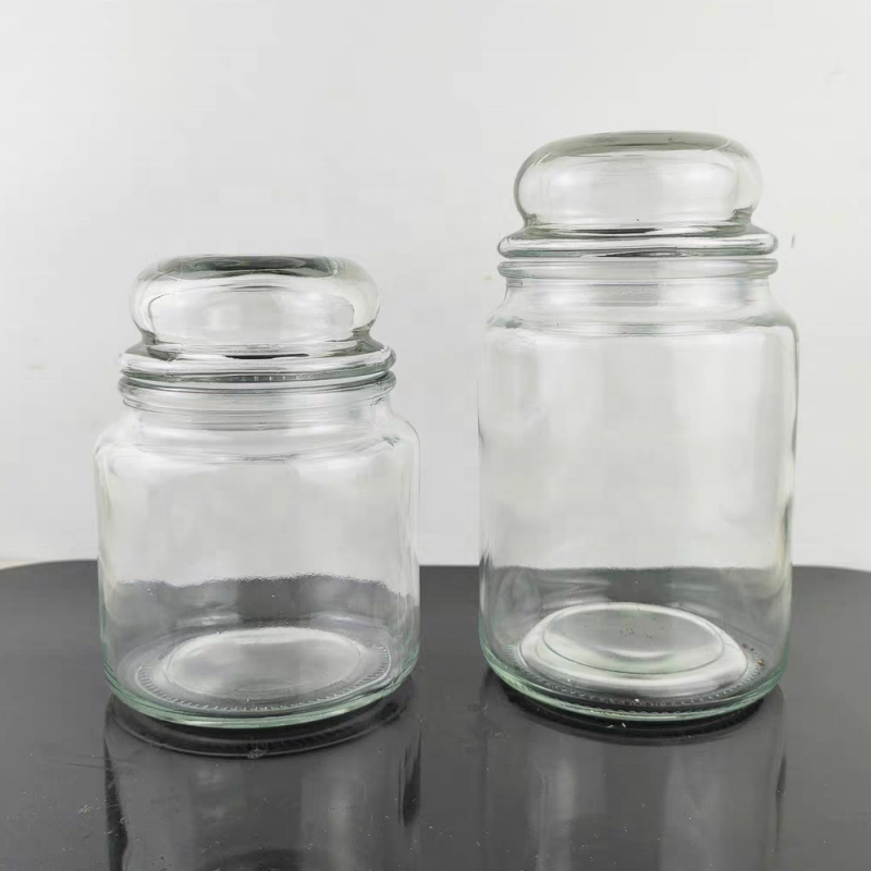 Small Mushroom Shape Food Storage Containers 100ml Sealable Glass Scented Candle Empty Jar Vessel With Lid for Making Candles