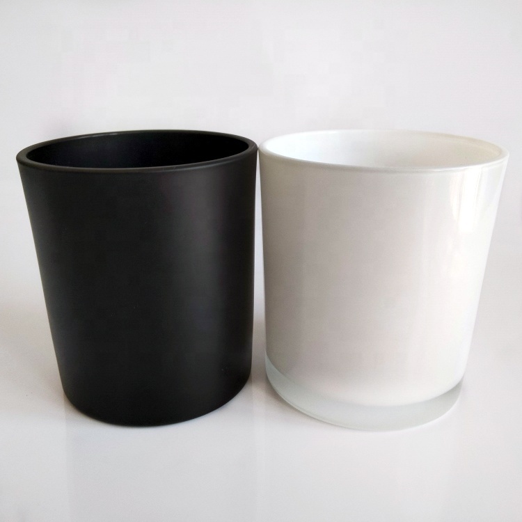 Bamboo Cap Clear Black White  Glass Containers 4oz 8oz 16oz 100ml 250ml 500ml Empty Recycled Straight Sided Glass Candle Jars