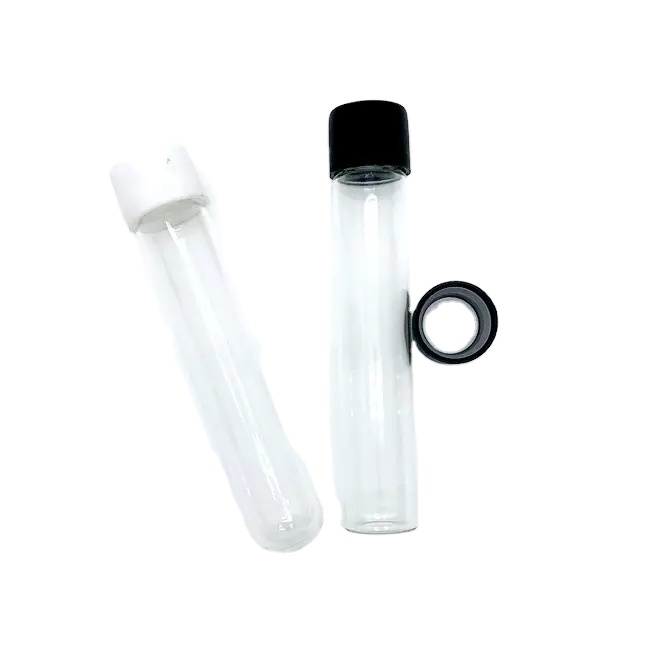 Laboratory Borosilicate Glass Test Tube Round Flat Bottom With Leakproof Aluminum Screw Cap for Chemical Use